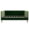 thumbnail image 4 of Pemberly Row Mid Century Upholstered Daybed Full Size in Green Velvet, 4 of 10