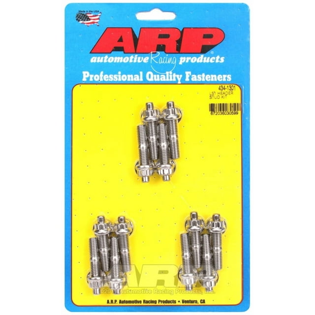 ARP Auto Racing Embout d'Échappement 434-1301 pour Utilisation avec Série Gen III/LS Chevy Petit Bloc; Type Tête 12 Points; Diamètre 8 Millimètres; Longueur Totale 1,750 Pouces; Poli; Acier Inoxydable