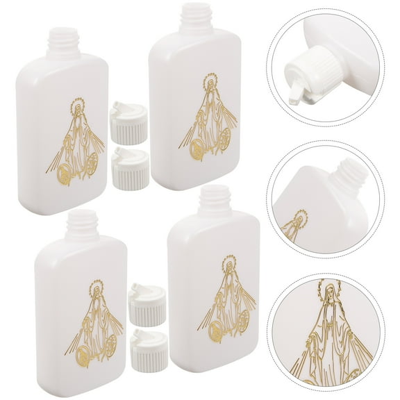 GOOHOCHY Plastic Empty Water Bottles for Storage Multi of 4 Small Size