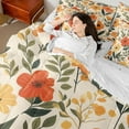 thumbnail image 4 of Castle Fairy Chic Flower 7-Piece Twin Bedding Sets for Teens Women Men,Vintage Rustic Flower Bedding Comforter Set,Botanical Plants Breathable Sheet Sets,Breathable Home Decor, 4 of 8