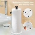 thumbnail image 6 of CZQ Standing Paper Towel Holder, Kitchen Paper Towel Tissue Holder- for Bathroom Kitchen Countertop, Standard or Jumbo-Sized Roll Paper (with Marble Base,Black), 6 of 8