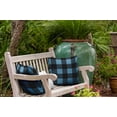 thumbnail image 4 of 16" x 16" Simply Daisy Buffalo Plaid Polyester Indoor/Outdoor Pillow, Chambray Qty 1, 4 of 6