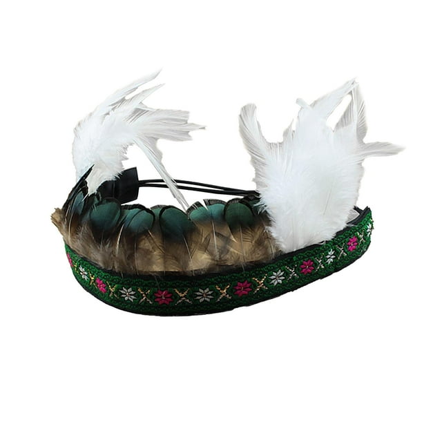 Tocado de plumas Yinane Diadema Accesorios Para La Cabeza De Corona Sombrero Indio De Jefe Americano Para Fiesta De Carnaval De Niños Tocado De Cosplay