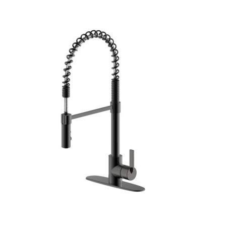 Ultra Faucets Uf17407 Matte Black Euro Collection Single Handle