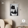 thumbnail image 4 of Black Cat Bathroom Break Canvas Print Bathroom Wall Decor by Art Remedy, Gallery Wrapped, 20 x 30, 4 of 5