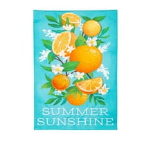 Evergreen Linen Garden Flag - Summer Sunshine, 12.5 x 18 inch Double Sided