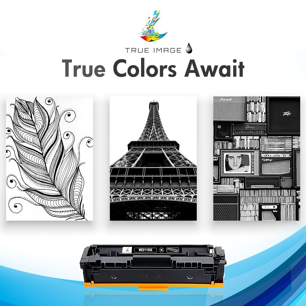 TRUE IMAGE 4-Pack Compatible Toner Cartridge Without Chip for HP