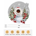 thumbnail image 6 of 13 Inch Round Placemats Set of 6, Grey Christmas Non Slip Heat Insulation PP Table Mats, Snowman Snowflake Xmas Tree Gifts Washable Place Mats for Kitchen Dining Party Table Decor, 6 of 7