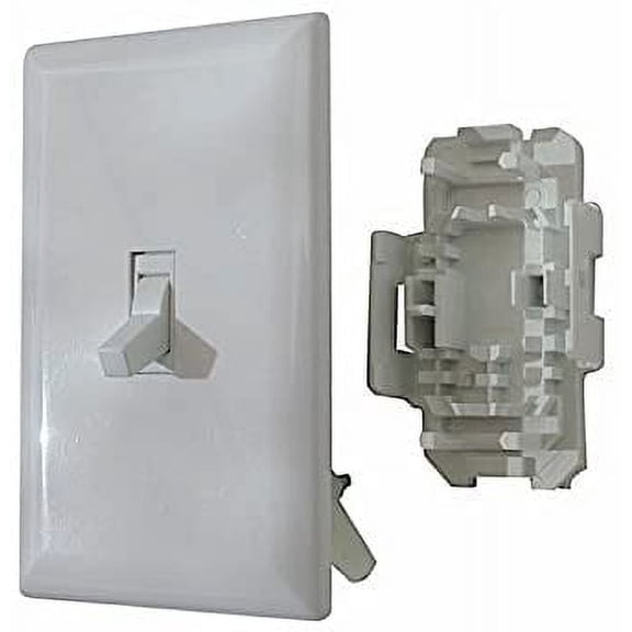 Wirecon Mobile Home/RV White Conventional Wall Switch With Plate