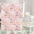 thumbnail image 5 of Yibo Rainbow Blanket Flannel Soft and Comfortable Anti-static Bed Sofa Blanket, 5 of 7