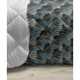 thumbnail image 3 of Geometrical Down Alternative Comforter, Fish Scale Pod Husk Inspired Abstract Monochromatic Geometric Shapes, Microfiber Quilt for All Season, 5 Sizes, Sky Blue Pale Blue, by Ambesonne, 3 of 3