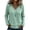 Green, variant on Women's Loose Fit V Neck Long Sleeve Pullover T-Shirts Lightweight Basic Solid Casual Everyday Fall Winter Relaxed Fit Tops