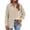 Khaki, variant on Babysbule Women's Crinkled Gauze Button Down Shirt, Long Sleeve Turn-Down Collar Loose Fit Blouse for Casual Daily & Office Wear