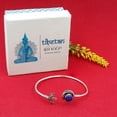 thumbnail image 5 of Tibetan Silver Lapis Lazuli Cuff Bracelet  Handmade 925 Sterling Silver Adjustable Designer Jewelry Gift for Men & Women, 5 of 6