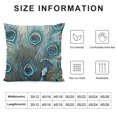 thumbnail image 5 of Orinice Peacock Feathers Graphic Decorative Pillow Cover for Home Couch Sofa, Short Plush Year-Round Pillow Case 1PC 24x24in, 5 of 5
