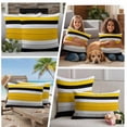 thumbnail image 5 of Farmhouse Yellow Outdoor Waterproof Pillow Covers, Gradient Black White Wood Grain Retro Decorative Square Throw Pillowcase Sofa Cushion Sham for Patio/Couch/Chair, 26"x26" 2 Pack, 5 of 8