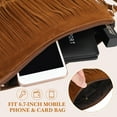 thumbnail image 3 of Pawsdot Fringe Crossbody Bag Light Brown Polyester 1Set Shoulder Wear Women Travel, 3 of 8