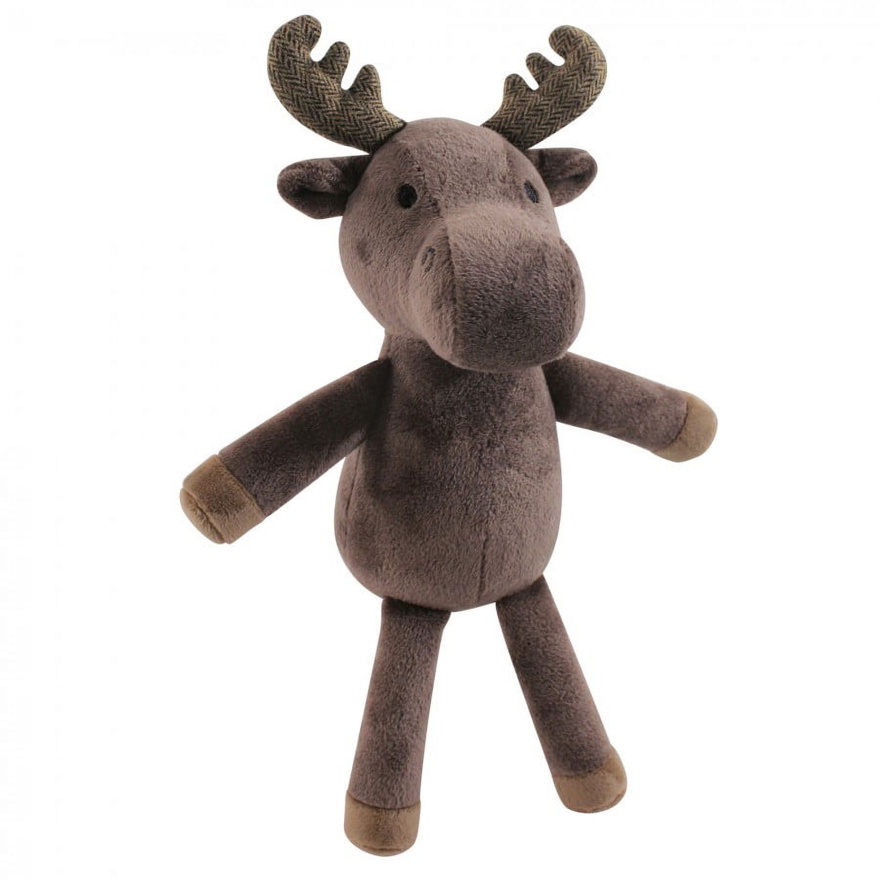 Hudson Baby Boy Plush with Toy Modern Moose Brown Crib Blanket