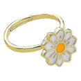 thumbnail image 1 of Anillo de meditación con flor de margarita para aliviar la ansiedad y el estrés, anillo giratorio, regalos, 1 of 4