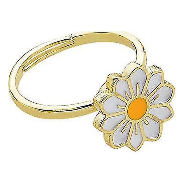 Anillo de meditación con flor de margarita para aliviar la ansiedad y el estrés, anillo giratorio, regalos