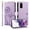 Purple, variant on Wallet Case for Samsung Galaxy S20 5G UW, Card Holder and Kickstand, Shockproof and Scratch Resistant, Rose Gold