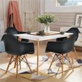 thumbnail image 3 of Heavenly Collection Black Plastic Bucket Chair SET OF 2, 3 of 6