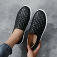 thumbnail image 7 of Black Slip On Shoes Women Loafers Quilted Comfort Fashion Sneakers Flat Casual Shoes, 7 of 7