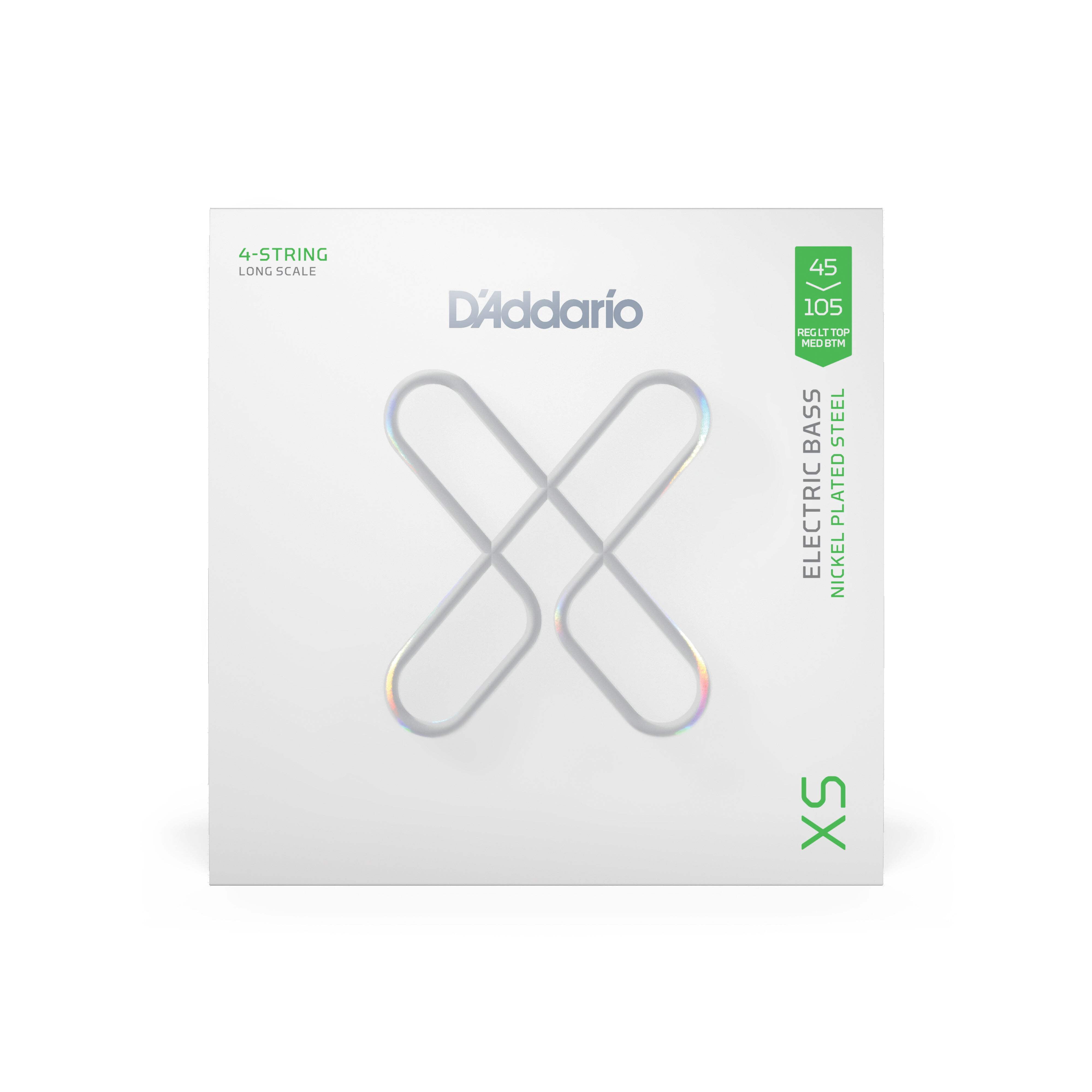 D'Addario 45-105 Light Top Medium Bottom, Long Scale Coated Bass Strings