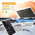 thumbnail image 3 of 18V/25W Monocrystalline Solar Panel Kit Dual USB Phone Charger Outdoor Camping Power Bank Waterproof with 12/24V 60A PWM Solar Charge Controller for RV Marine Boat Off Grid System, 3 of 9