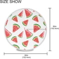 thumbnail image 3 of Coolnut Watermelon Round Tablecloth with Zipper Umbrella Hole, Waterproof Washable Polyester Fabric Table Cover for Outdoor Patio Garden Party, 60", 3 of 7
