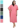 thumbnail image 1 of Tirrinia Toalla de Playa con Capucha, Bata Poncho de Microfibra Absorbente, Hombres y Mujeres, Rosa, 1 of 9