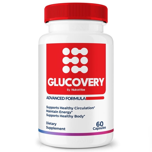 Glucovery – Original Formula with a Clean Blend to Support Healthy Circulation, Natural Energy & Balanced Levels | Just 2 Easy-to-Swallow Pills Daily (60 Capsules)