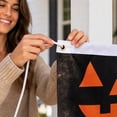 thumbnail image 6 of ShengapQ Halloween Decorative Flag, Pumpkin Flag, Outdoor Yard Decor, Spooky Seasonal Flag, Waterproof Polyester Flag with Grommets, Halloween Garden Decoration, 59×36in, 6 of 7