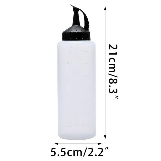 CEHVOM Kitchen Squeezes Type Leak-proof Oil Pot Transparent Sauces Bottle With Scale Clearance
