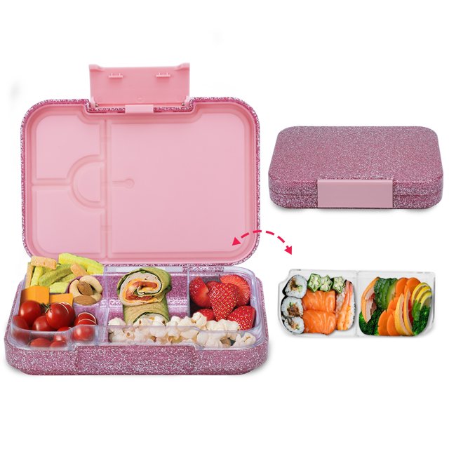 Boîte à Lunch Bento Tritan Pailletée, Étanche, Portable et Réutilisable Conteneurs de Stockage Alimentaire Violet 1