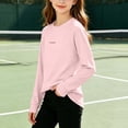 thumbnail image 3 of OGLCCG Girls Athletic Long Sleeve Shirts Quick Dry Workout Performance T-Shirts Lightweight Kids Active Tees Size 3-15, 3 of 6