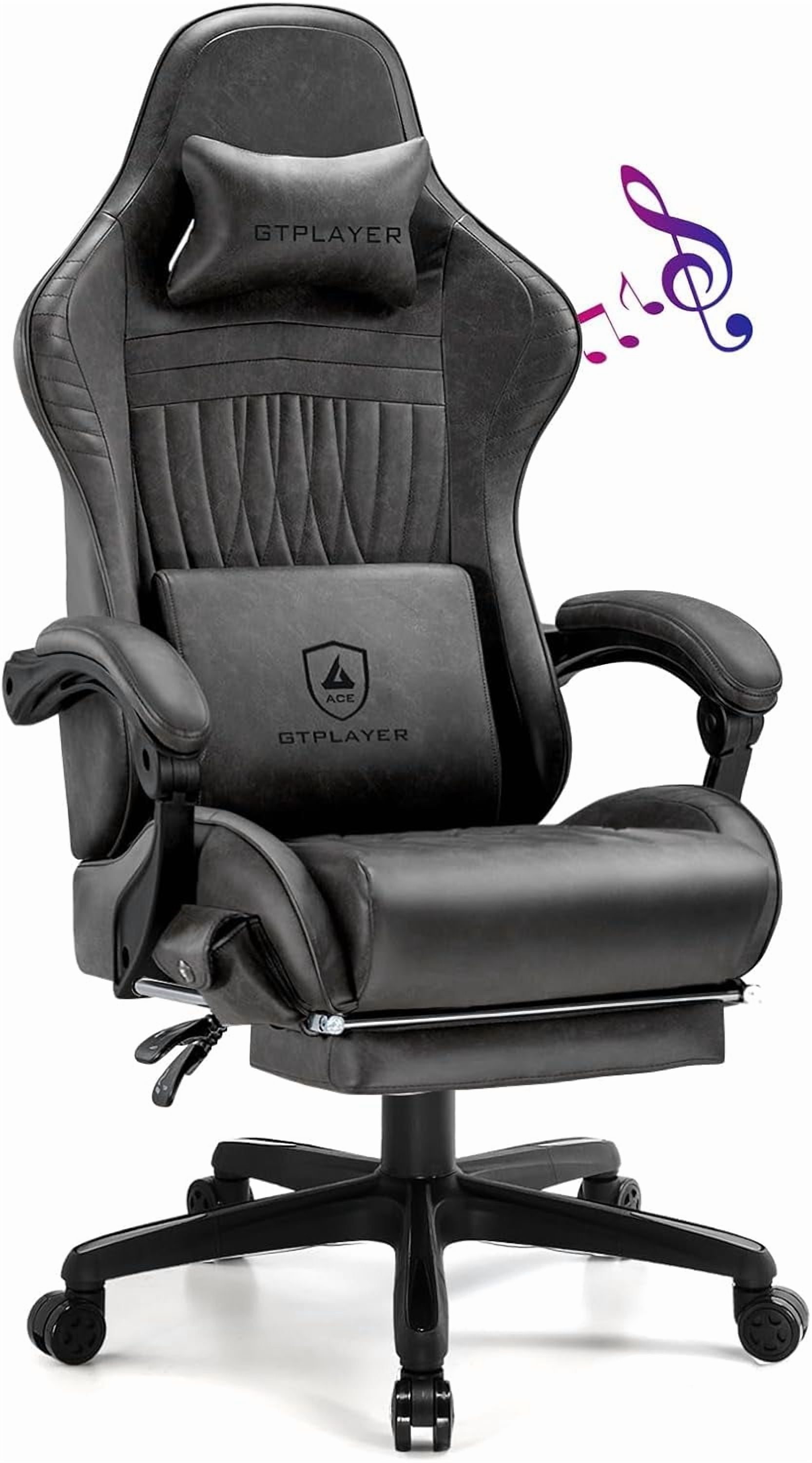 RS Gaming™ RGX High-Back Gamer Chair, Faux Leather, Black/White
