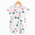 thumbnail image 2 of KPOPLK 3M 6M 9M 12M 18M 24M Baby Boy Romper Unisex Short Sleeve Jumpsuit Playsuit Bodysuit with Letter Print Soft Clothes One-Piece Size 18-24 Months,Light Pink, 2 of 4