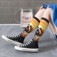 thumbnail image 5 of Naloa Cartoon Puppy Sunset Thigh High Socks Extra Long Stretchy Sock Women Over Knee High Opaque Stocking Daily Wear, 5 of 6