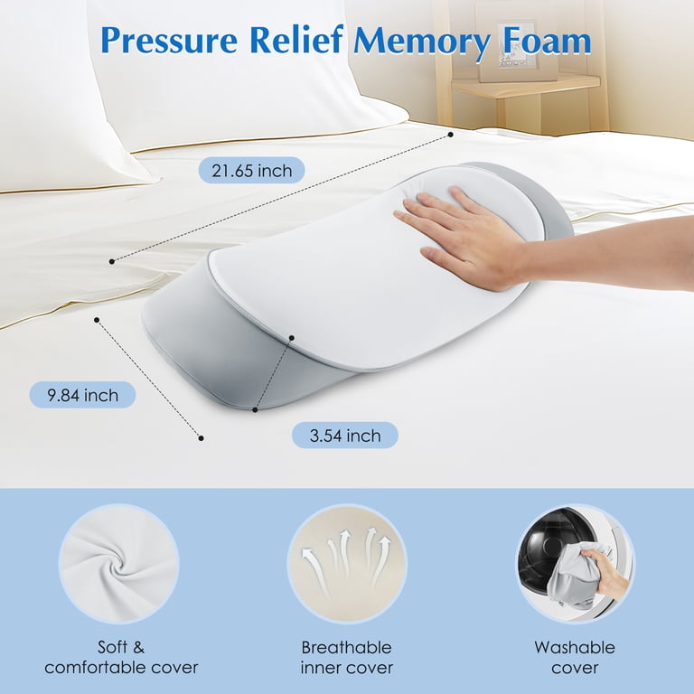 MOONORAH Memory Foam Lumbar Support Pillow, Gray photo 3