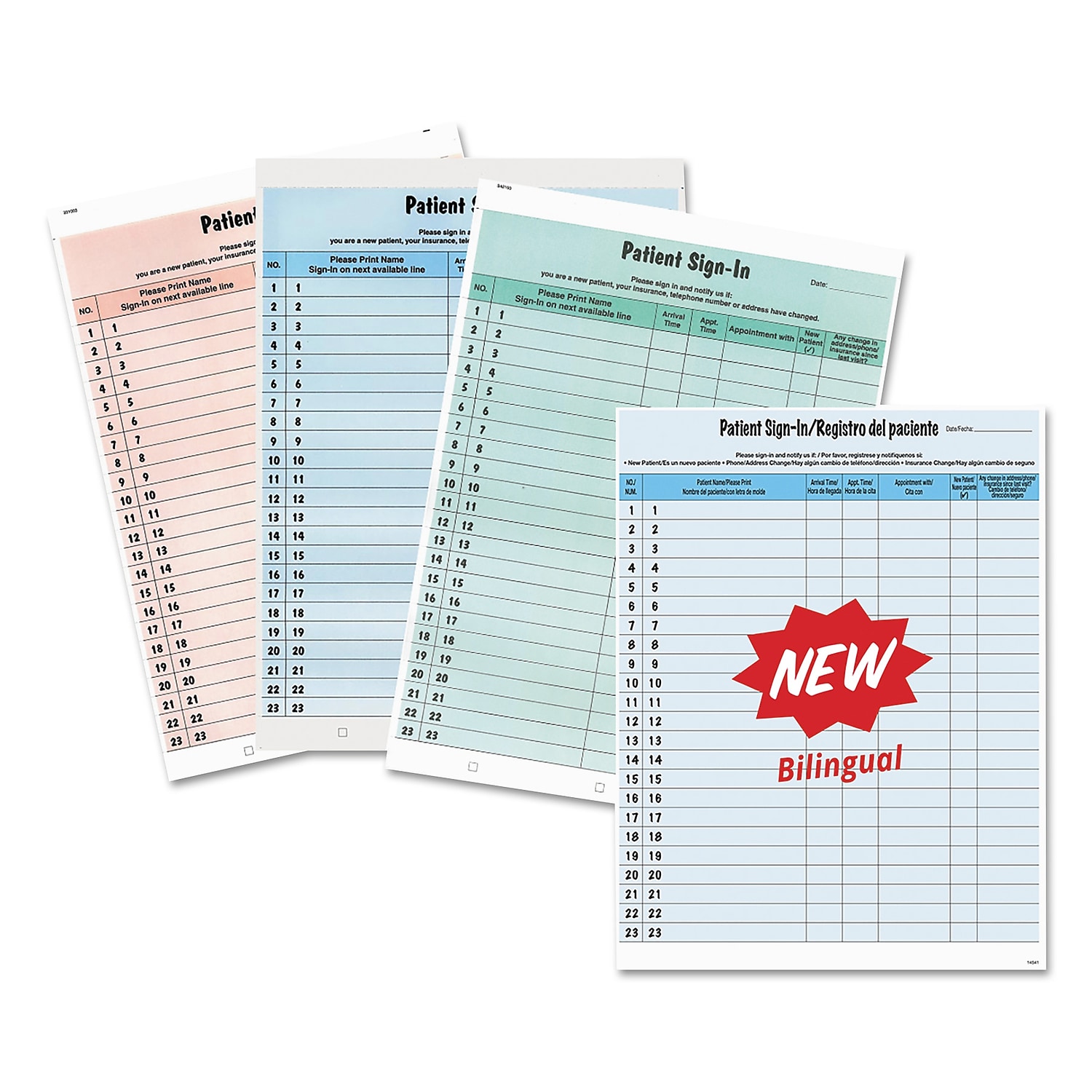 Tabbies, TAB14541, Patient Sign-in Label Forms, 125 / Pack