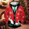 thumbnail image 2 of WEIYLL Hoodies for Mens Trendy Christmas Long Sleeve Funny And Interesting All Print Pocket Red Winter Clothes size XXL, 2 of 3