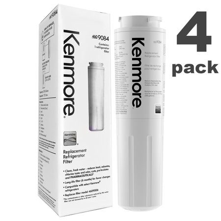 4Packs Refrigerator Water Filter Kenmore 9084 UKF8001 Replacement for EDR4RXD1,UKF8001AXX-750, UKF8001AXX-200,Kenmore 9006, 46-9006,4396395, Refrigerator Cartridge Water Filter