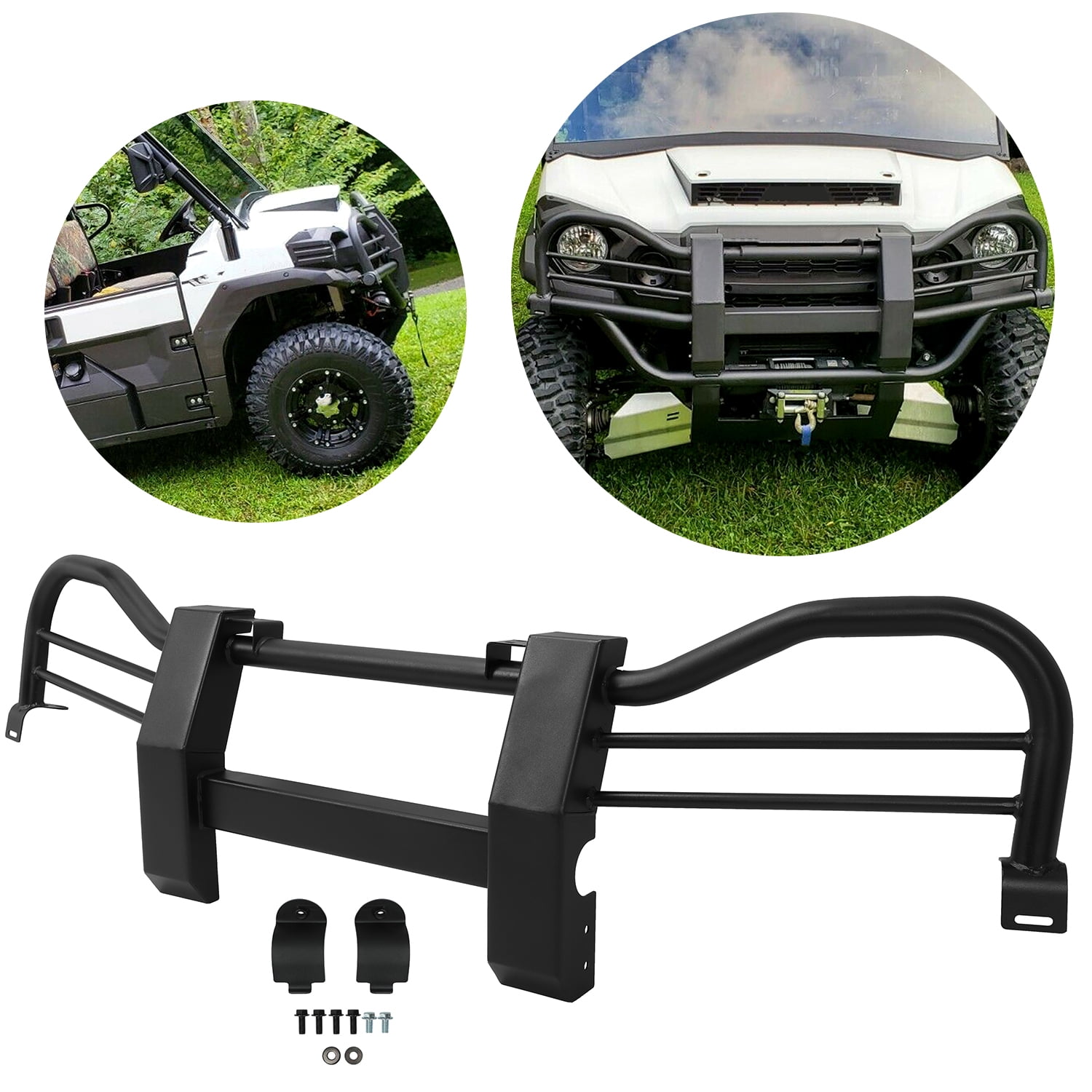 Kojem Front Bumper Brush Grille Guard Winch Mount for 15 16 17 18 19 20