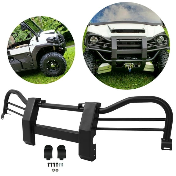 Kojem Front Bumper Brush Grille Guard Winch Mount for 15 16 17 18 19 20 21 22 Kawasaki Mule PRO FX FXT DX DXT 99994-0412