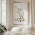 thumbnail image 5 of Deer, Forest Animals, Woodland Animals, Boho, Pink Flowers, Girl Nursery - Illustration Deer Floral Watercolor Animal Whimsical Woodland Flowers Oak Framed Wall Art Print 6 x 8 inches, 5 of 12