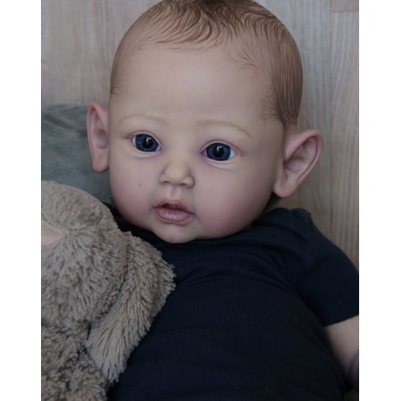 BZDOLL 60cm Soft Silicone Baby Reborn Doll 24 Inch Like Real Dress Up Bebe With 3D-painting Skin And Visible Vein, Cloth Body Reborn Boy Toy Alive