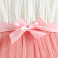 thumbnail image 4 of HAOTAGS Tulle Dresses for Girls Fashionable Short Sleeve Princess Dress with Lace Trim Pink Size 4, 4 of 7