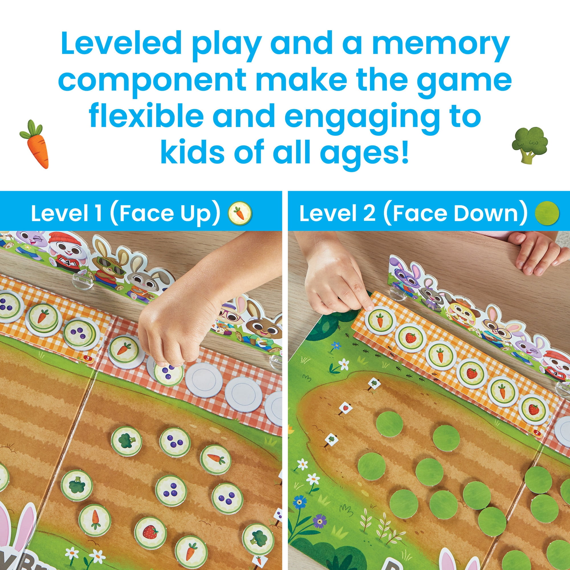 hand2mind Bunny Brunch Board Game, Pattern Game, Cooperative Board Game for Kids, Fun Math Games for Kids, Counting Game, Preschool Math Learning Games, Educational Board Games, Bunny Toys for Kids