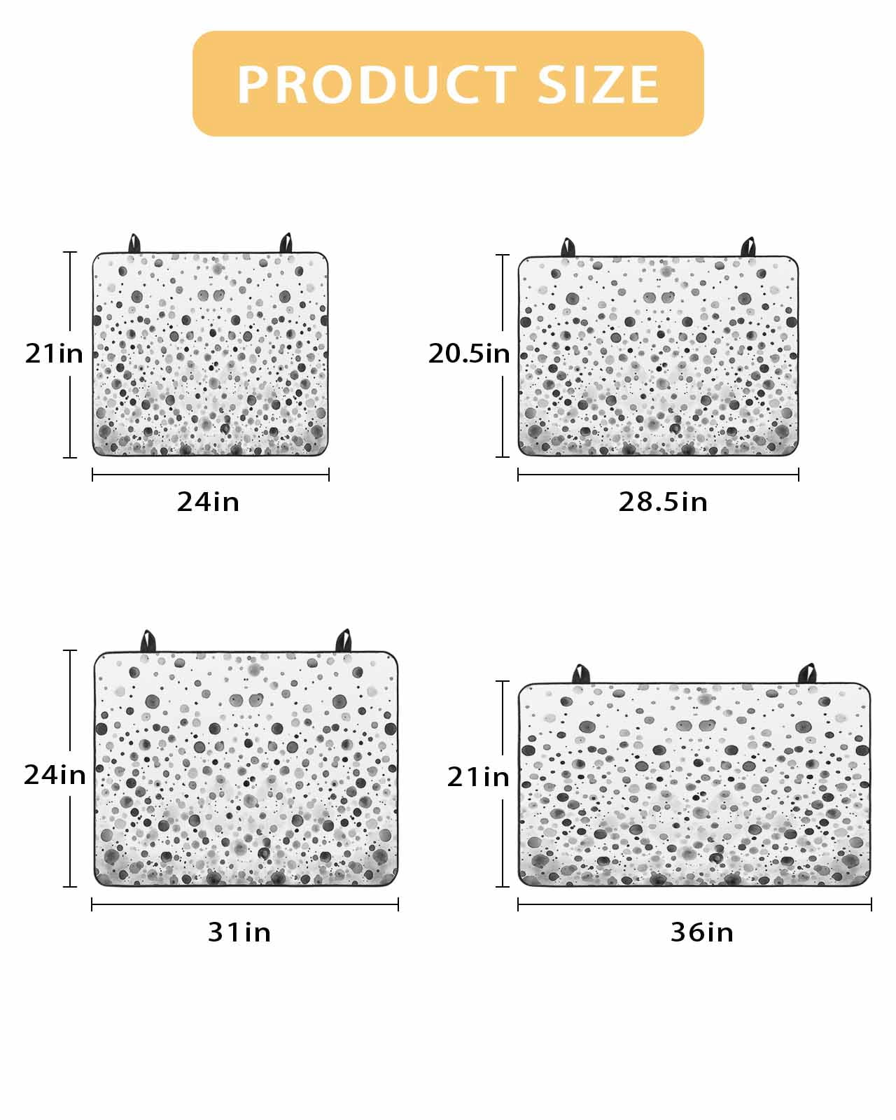 nqOlkjepod Large Induction Cooktop Protector Mat 36"x21", Grey Polka Dot Stove Top Covers for Electric Stove, Modern Art Abstract Watercolor Dot Stove Burner Cover Mats, Glass Top Stove Cover